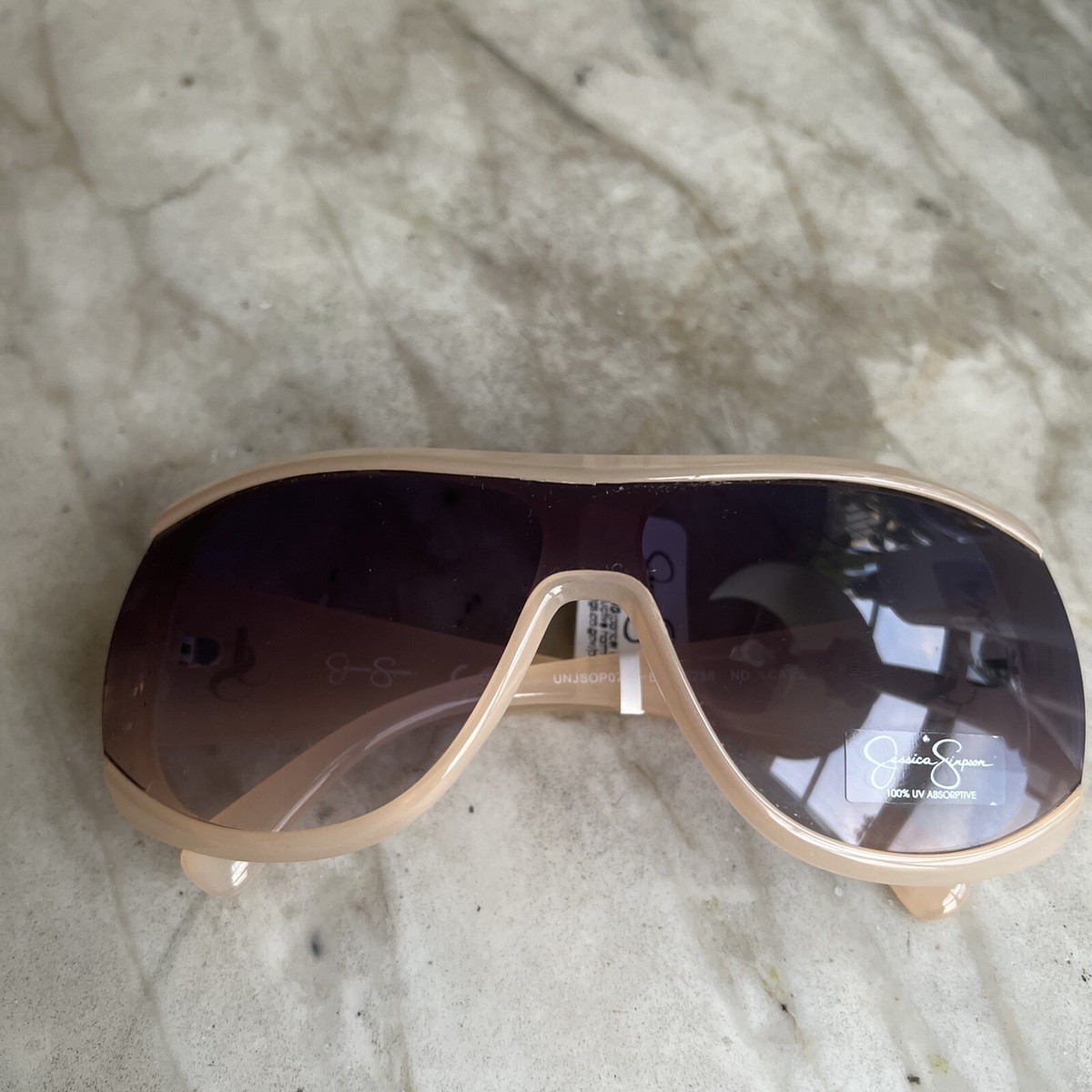 NWT-Jessica Simpson Rimless Shield Oversized Sunglasses Amazon.com: Jessica Simpson Women main image 3