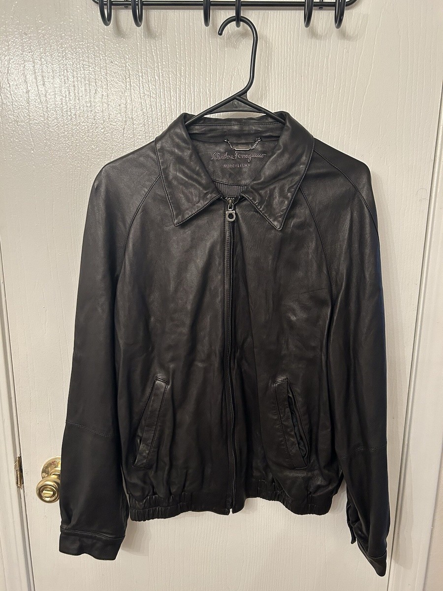 Salvatore Ferragamo Leather Jacket | eBay