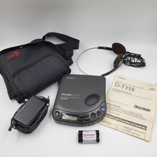 SONY CD Discman D-T115 CD Player Manual,Headphone  Adapter-Tested Working