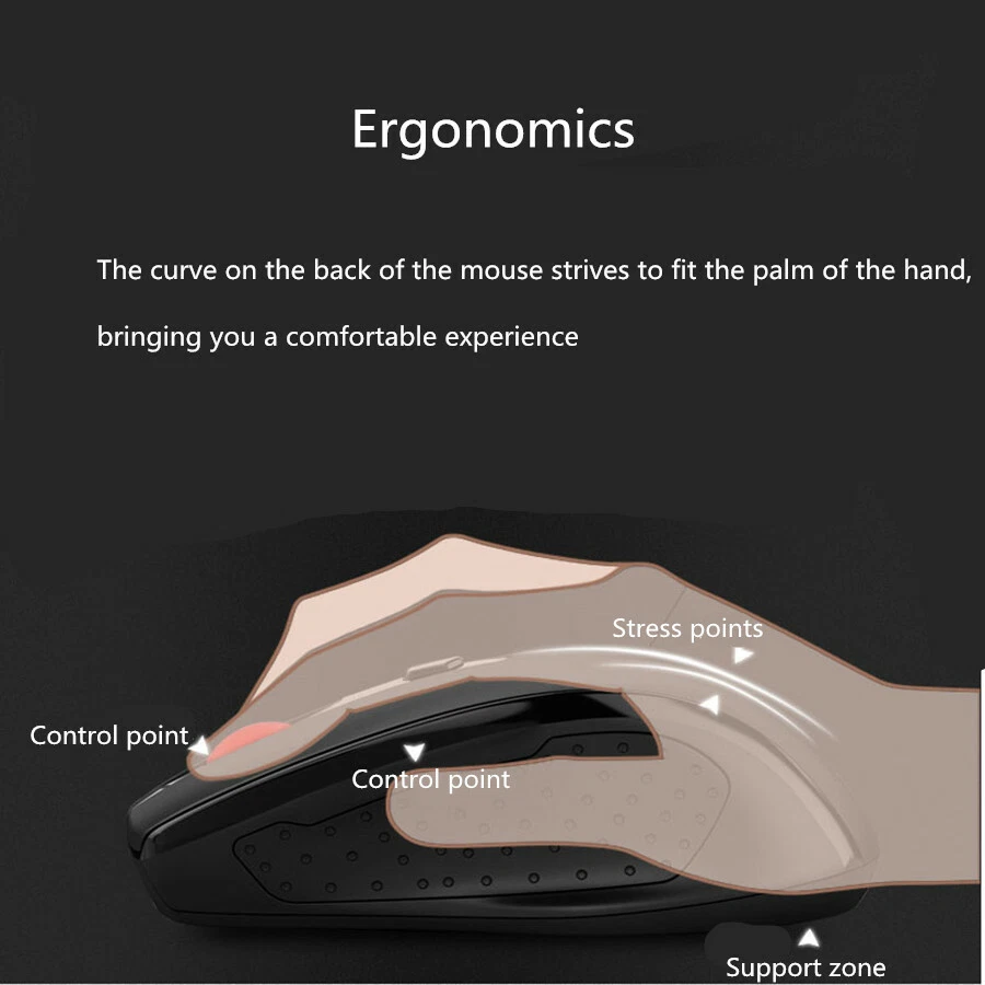 100% Lenovo M21 2.4G Wireless Universal Mouse Mice For PC WinXP/T/7/8/10/Mac OS - Image 2 of 4