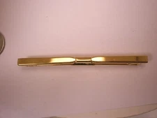 2-1/2" wide Plain & Slight Curve Gold Tone Vintage Collar Bar L66