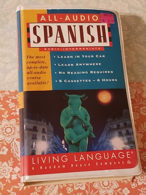 SPANISH - BASIC-INTERMEDIATE - AUDIO BOOK - 6 TAPE SET - 1 PAPERBACK