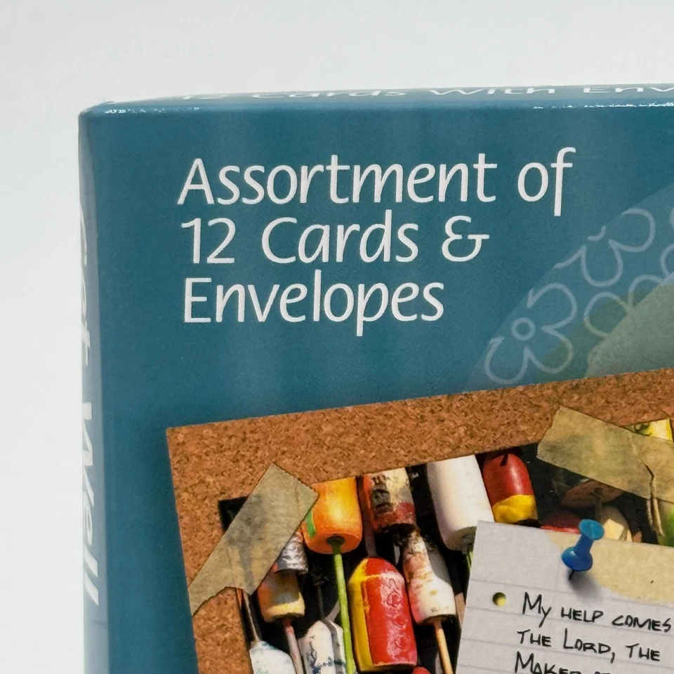 24 Get Well Cards & Envelopes Boating Fishing Theme Premium Sets Bible Verses - Image 4 of 4