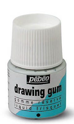 DREI x 45 ml Flaschen Pebeo Zeichengummi - Masking Fluid für Aquarell
