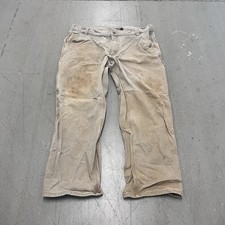 Carhartt 103279-251 Men  s Tan Canvas Work Pants Durable Utility Size 40x30