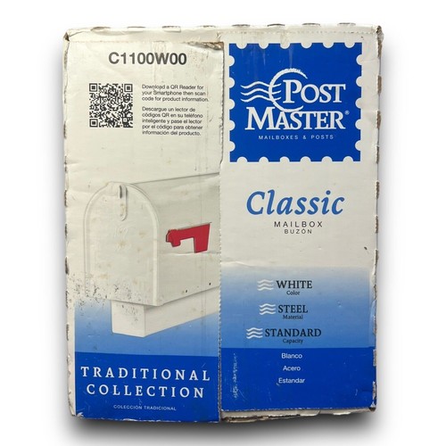 Post Master MailBox Roadside Classic White Standard Mailbox C1100W00 - Picture 15 of 15