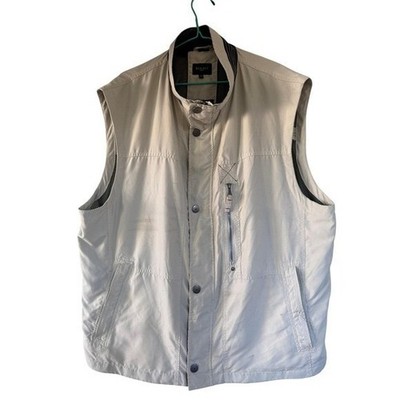 Bexleys Man Utility Vest Mens 58 Beige Gorpcore Outdoor Hiking Travel