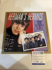 PETER NOONE SIGNED AUTOGRAPH VINYL ALBUM ACOA HERMANS HERMITS 20 GREAT HITS