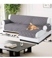 Waterproof Sectional Couch Sofa Covers L Shaped 3seaters Right Chase Lounge Grey