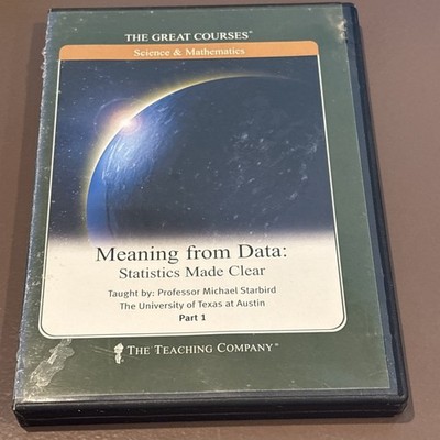 The Great Courses Meaning From Data Statistics Made Clear DVD Part 1 Only 2 Disc