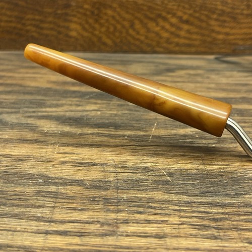 Vtg Bakelite Stainless utensils Serving fork & grater Semichrome Tested USA - Picture 2 of 5