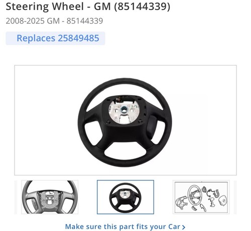Genuine GM NEW Steering Wheel 85144339 2007-2024 EXPRESS/SAVANA - Picture 1 of 2