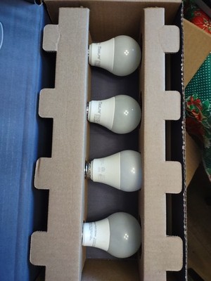 LED LIGHTBULBS (4) USED 9 WATTS 800 LUMENS