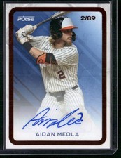 2025 Pulse Baseball #PB-AM Aidan Meola Red #/89