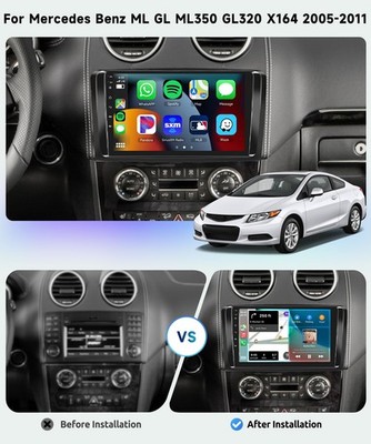 9'' Android Car Stereo GPS Navi 2+32G for Mercedes Benz W164 X164 ML GL 2005-2011