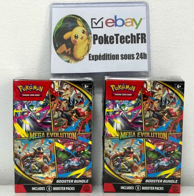 x2 Bundle Booster Mega Evolution ME01 Pokemon ENGLISH PKC Neu Sealed -VERSAND 24H