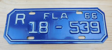 Vintage 1966 Florida Motorcycle License Plate Tag R 18-539