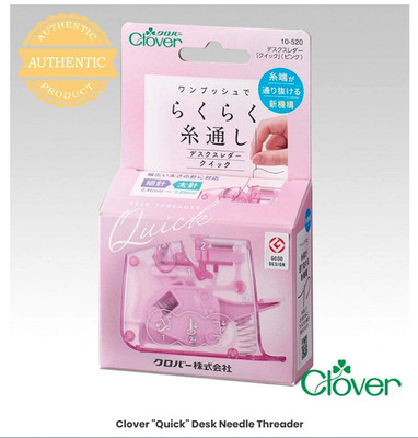 CLOVER Quick Schreibtisch Nadeleinfädler Rosa Made in Japan