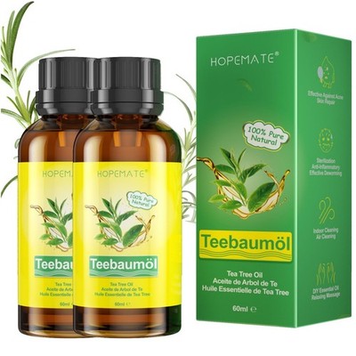 Teebaumöl 100% Reines und Naturrein, 120ML Tea Tree Oil Anti Pickel, Akne, Wa...