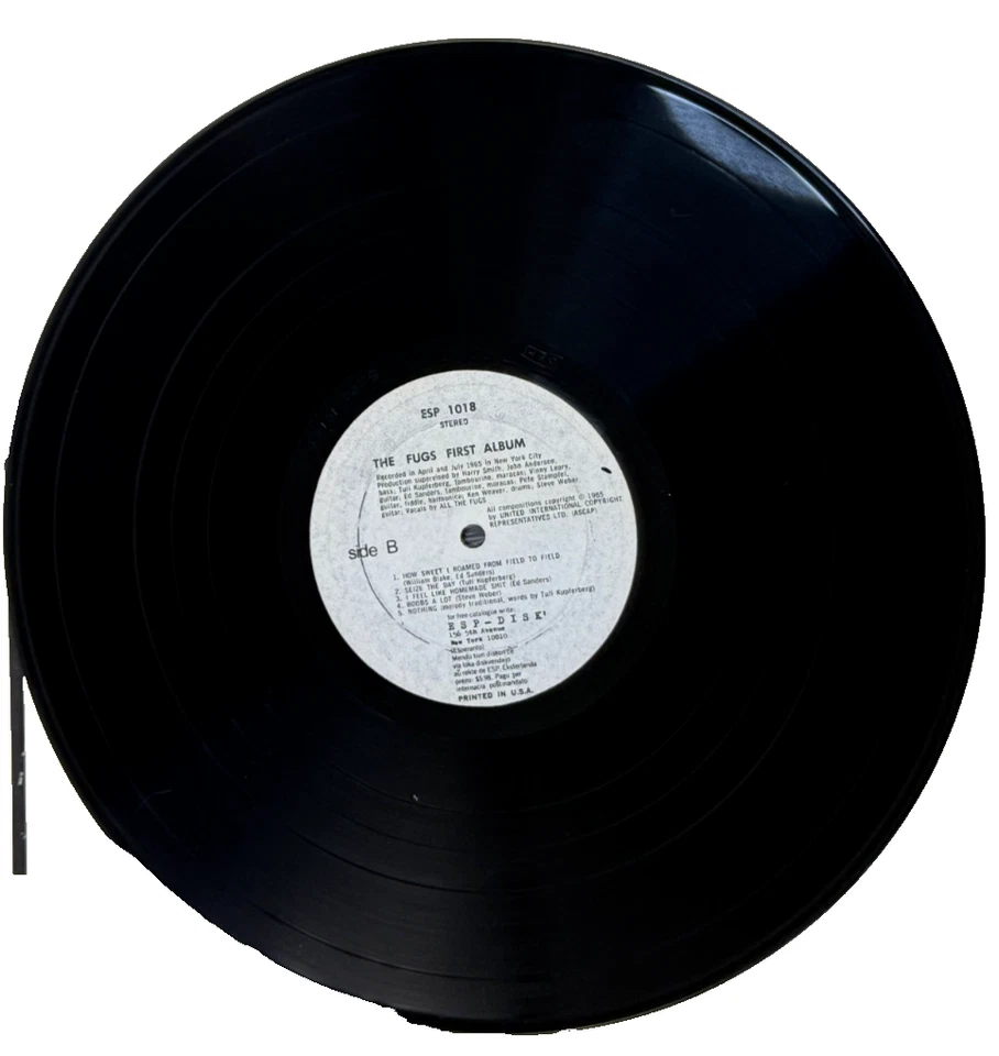 The Fugs First Album - VINYL LP  (1966) MONO BLUE COVER Boobs A Lot VG+/VG+ - Image 2 of 4