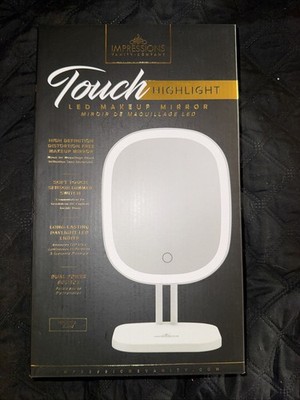 Makeup Mirror with Stand White Impressions Vanity Touch Highlight LED