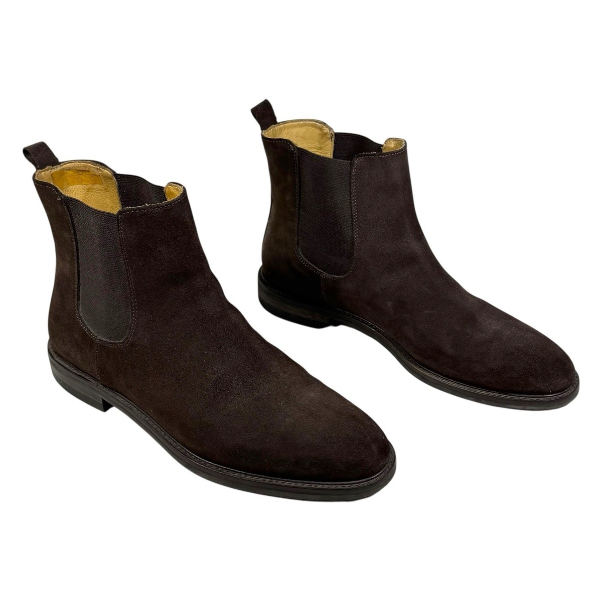 Polo Ralph Lauren Brown Calf Suede Chelsea Ankle Boots Made 