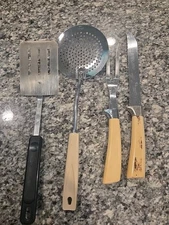 Vintage Lot 4 MCM Kitchen Utensils Set (Ekco,Quikut,Reg Shef) (O03)
