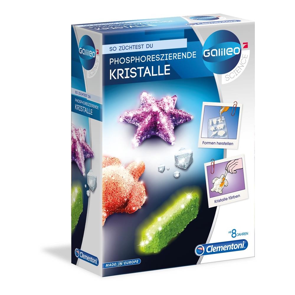 Clementoni Galileo Fluoreszierende Kristalle zchten leuchten Experimentierset 3590₽