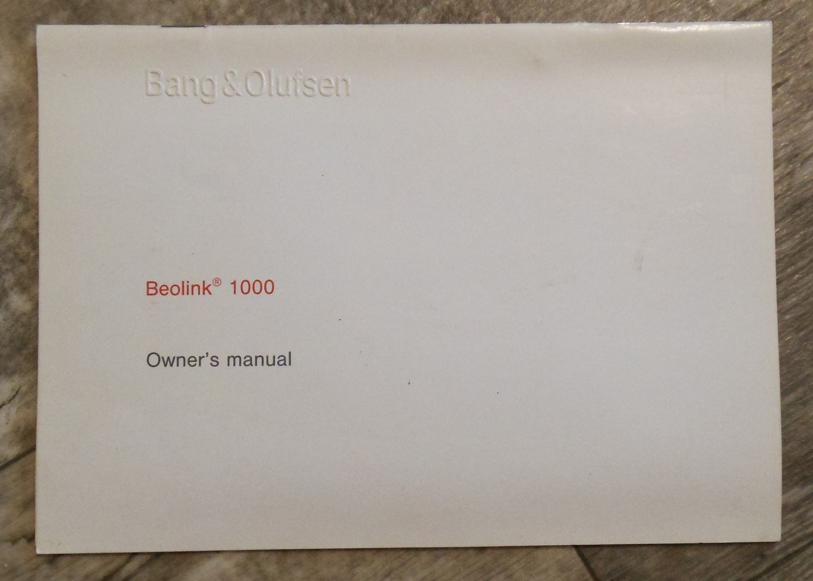 **ORIGINAL** Bang & Olufsen Beolink 1000 Owner's Manual