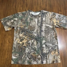 Vintage Magellan Hunt Gear RealTree Camoflauge T Shirt Men XL Camo Short Sleeve
