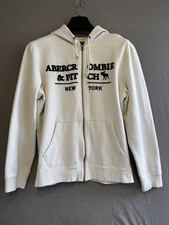 Abercrombie & Fitch Men’s Large White Cotton Zip Hoodie see description B4 Bid