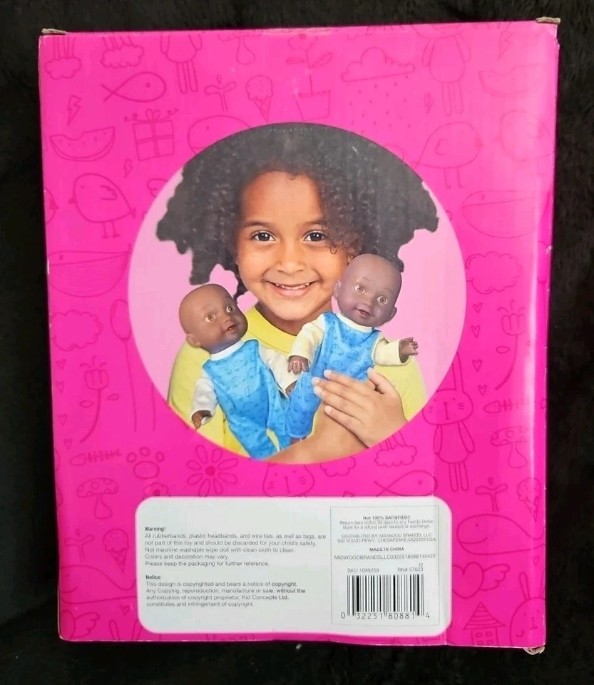 Gemelos recién nacidos afroamericanos, nuevos en caja,  Foto 3 de 4