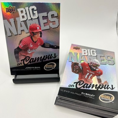 2025 Upper Deck World of Sports Volume 2 - Big Names on Campus (Pick Your Card)