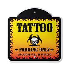 Tattoo Plastic Sign Parking Tattoos Art Parlor Studio Artist Tats
