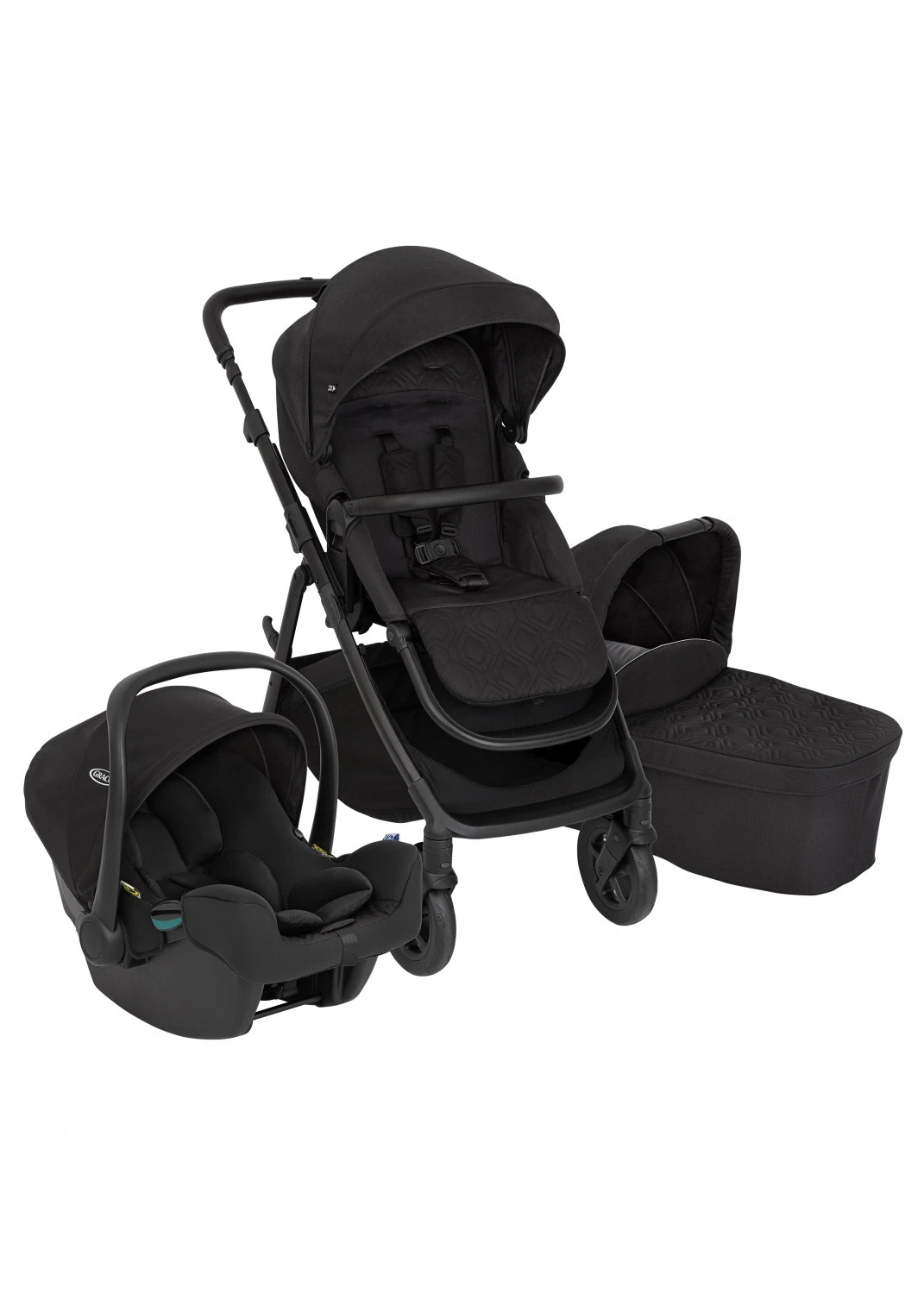 5060624773815 GRACO Wózek Near2Me DLX Trio Midnight zestaw 3w1 554042 GRACO