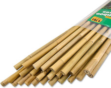 25Pcs 1/2" D Thicker Heavy Duty Bamboo Stakes, 4.75FT Plant Stakes, Natural Gard