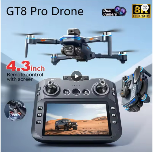 Drone GT8 GPS 8K évitement d'obstacle 360 pour éviter les crashs en vol