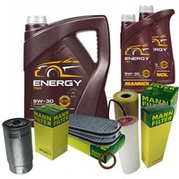 MANN-FILTER Inspektionspaket 7L Mannol Energy 5W-30 FüR BMW 7Er E38 730D