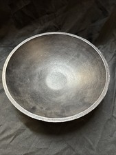 Primitive Hand-Carved Wooden Bowl Black Rustic