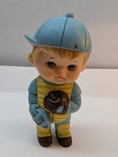 Squeaky Toy IWAI Industrial CO Made In Korea Baseball Catcher Rubber Boy 1971