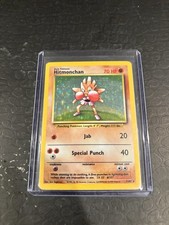 1999 Pokemon TCG Hitmonchan Holo Rare Card 7/102 Unlimited Base Set