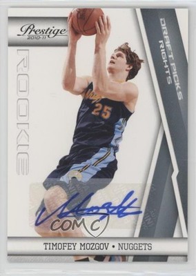 2010 Panini Prestige Draft Picks Rights /199 Timofey Mozgov Rookie Auto RC 1a07