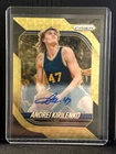 Andrei Kirilenko 2025-26 Panini Prizm Gold Vinyl Auto Autograph JAZZ SP 4/5