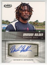 2012 SAGE HIT #A98 Brandon Bolden Autographs Silver Ole Miss Rebels