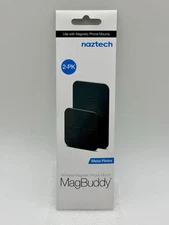 Naztech MagBuddy Universal Magnetic Phone Mount Metal Plates 2 Pack 2” & 1.25”