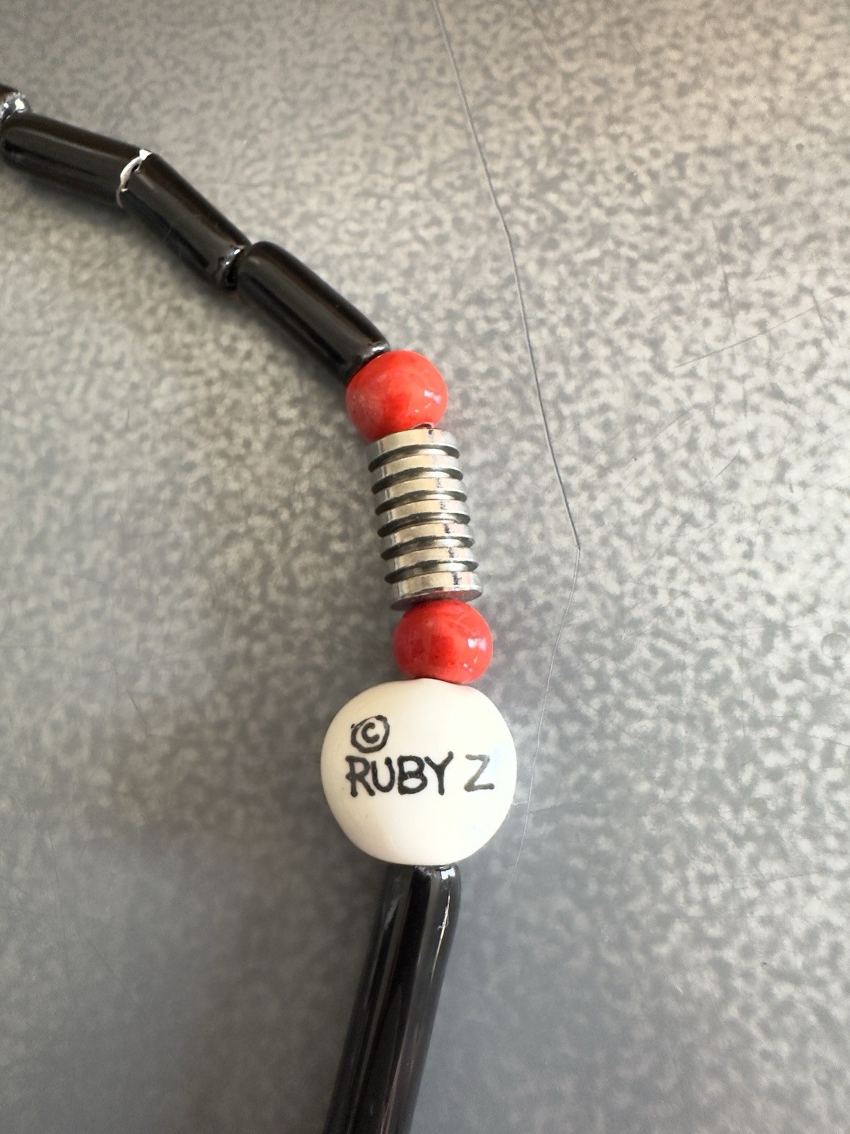 Ruby Z Candace Loheed Ceramic Heart Necklace Sign… - image 4