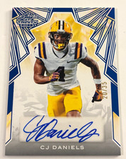 CJ Daniels 2025 Leaf Trinity Blue AUTO Autograph RC Card /35  