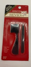 HTF REVLON SENSATIONAL EYES  Lash& Brow Defines & Micro~Fine Square Tip Tweezer