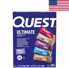 Quest Nutrition Ultimate Variety Pack Protein Bars, High Protein, Keto, 12 Count