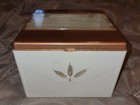 1958 Vintage COOKINDEX Recipe File Copper Wheat Design Plastic Box.  — photo 4